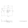 Receveur de douche Villeroy & Boch Squaro Infinity, 80 x 70 x 4 cm - vue technique