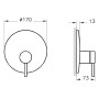 VitrA Root Round Thermostat-Brausearmatur für Unterputz - Detailansicht