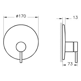 VitrA Root Round Thermostat-Brausearmatur für Unterputz