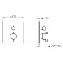 VitrA Root Square Thermostat-Wannenfüll- und Brausearmatur für Unterputz - Detailansicht