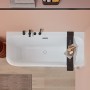 Villeroy & Boch Loop & Friends SQUARE Duo Vorwand-Badewanne, 180 x 80 cm für Eckeinbau rechts - technische Ansicht