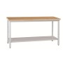 Wolfstahl Werkbank stahl 160x60x84cm lichtgrau Tischplatte 30mm buche