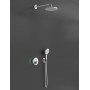 Système de douche hansgrohe Raindance S 240, 1 jet PowderRain avec ShowerSelect S - vue technique