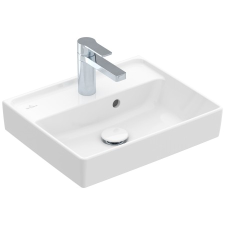 Lavabo Villeroy & Boch Collaro 45 cm con troppopieno, 1 foro per rubinetto
