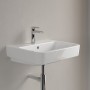 Villeroy & Boch O.novo Aufsatzwaschtisch 55 x 46 cm mit Überlauf, 1 Hahnloch - Detailansicht