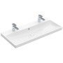Villeroy & Boch Avento Schrankwaschtisch 100 x 47 cm, mit 2 Hahnlöchern, mit Überlauf - Detailansicht