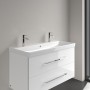 Villeroy & Boch Avento Schrankwaschtisch 100 x 47 cm, mit 2 Hahnlöchern, mit Überlauf - technische Ansicht