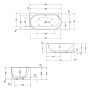 Vasca da bagno d'angolo Duravit Luv sinistra 185 x 95 cm