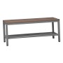 Panca porta scarpe Wolfstahl in acciaio e legno 100x40x40cm grigio chiaro - faggio