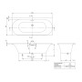 Baignoire ovale Villeroy & Boch Loop & Friends Duo rectangulaire 180 x 80 cm
