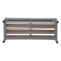 Panca porta scarpe Wolfstahl in acciaio e legno 100x40x40cm grigio chiaro - faggio - vista tecnica
