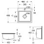 Villeroy & Boch Subway Style 50 S FLAT flächenbündige Spüle - Produktansicht