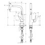 hansgrohe Talis Select M51 Mitigeur de cuisine monocommande 300, Eco, Bec extractible, 1jet - vue détaillée
