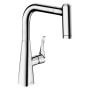 hansgrohe Mitigeur de cuisine monocommande Metris M71 220 Eco, douchette extractible, 2 jets, sBox