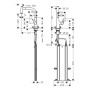 hansgrohe Mitigeur de cuisine monocommande Metris M71 220 Eco, douchette extractible, 2 jets, sBox - vue détaillée