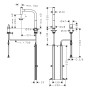 hansgrohe Metris Select M71 Robinet de cuisine monocommande à 2 trous 200 Eco - vue détaillée