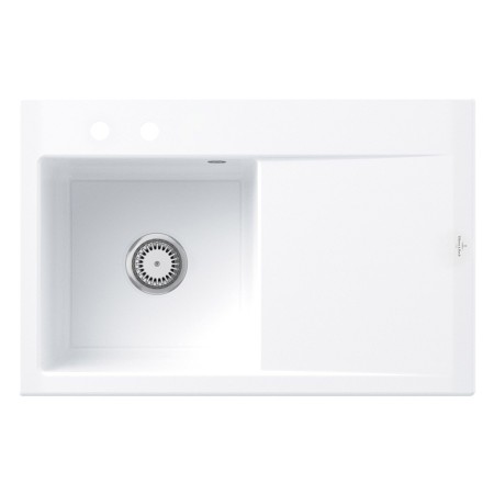Villeroy & Boch Subway Style 45 Einbauspüle, Ablaufgarnitur mit Excenterbetätigung, Becken links