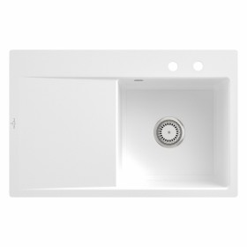 Lavello incasso Villeroy & Boch Subway Style 45 FLAT, scarico con azionamento manuale, vasca a destra