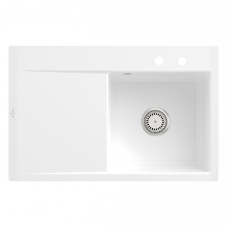 Lavello incasso Villeroy & Boch Subway Style 45 FLAT, scarico con azionamento manuale, vasca a destra