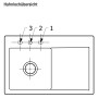 Lavello incasso Villeroy & Boch Subway Style 45 FLAT, piletta con azionamento manuale, vasca a sinistra