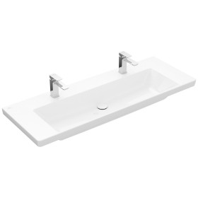Villeroy & Boch Subway 3.0 Schrankwaschtisch 130 cm, mit 2 Hahnlöchern, ohne Überlauf