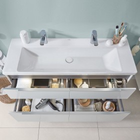 Villeroy & Boch Subway 3.0 Mobile-lavabo 130 cm, con 2 fori per rubinetto, senza troppopieno