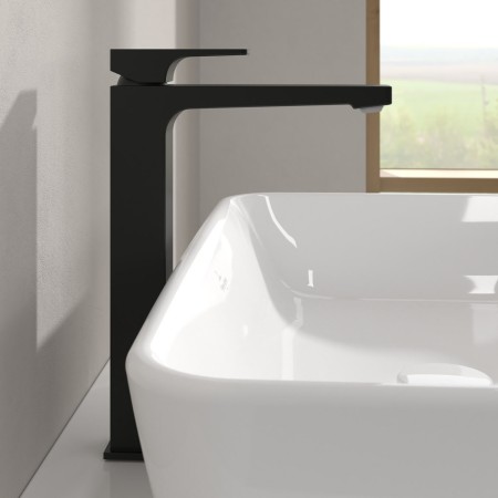 Robinet de lavabo monocommande surélevé Villeroy & Boch Taro avec bonde