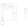 Robinet de lavabo monocommande surélevé Villeroy & Boch Taro avec bonde