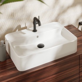 Lavabo a colonna hansgrohe Xuniva Q 60 x 45 cm, con 1 foro per rubinetto e troppo pieno