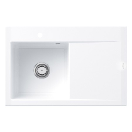 Villeroy & Boch Subway Style 45 Einbauspüle, Ablaufgarnitur mit Handbetätigung, Becken links