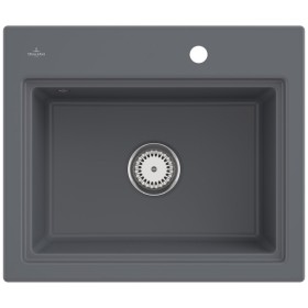 Villeroy & Boch Subway Style 60 S Einbauspüle, Ablaufgarnitur mit Handbetätigung, inkl. Abtropfgitter