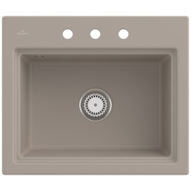 Villeroy & Boch Subway Style 60 S Einbauspüle, Ablaufgarnitur mit Handbetätigung, inkl. Abtropfgitter