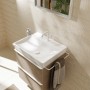 hansgrohe Xelu Q Waschbecken 60 x 48 cm ungeschliffen, mit 1 Hahnloch - technische Ansicht