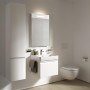 WC mural LAUFEN PRO Compact à chasse d'eau en profondeur sans rebord de rinçage - vue technique