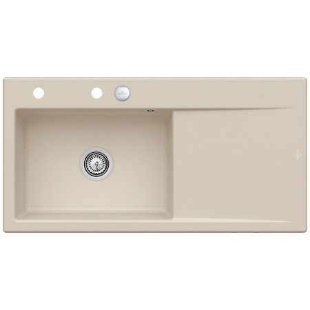 Villeroy & Boch Subway Style 60 Einbauspüle, Ablaufgarnitur mit Excenterbetätigung, Becken links
