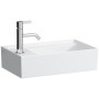 Vasque à mains LAUFEN Kartell 46 x 28 cm avec 1 trou de robinet, banque de robinetterie à gauche