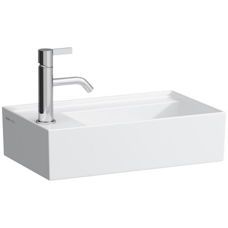 Vasque à mains LAUFEN Kartell 46 x 28 cm avec 1 trou de robinet, banque de robinetterie à gauche