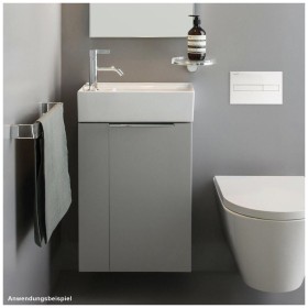 Lavabo da appoggio LAUFEN Kartell 46 x 28 cm con 1 foro per rubinetto, piano per rubinetteria a sinistra