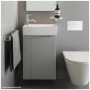 Vasque à main LAUFEN Kartell 46 x 28 cm avec 1 trou de robinet, banque de robinetterie à gauche - vue détaillée