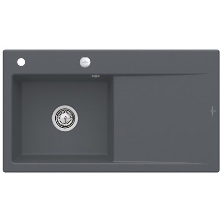 Villeroy & Boch Subway Style 50 Einbauspüle, Ablaufgarnitur mit Excenterbetätigung, Becken links
