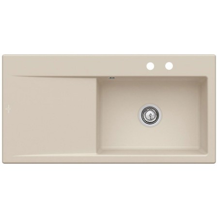Villeroy & Boch Subway Style 60 Einbauspüle, Ablaufgarnitur mit Handbetätigung, Becken rechts
