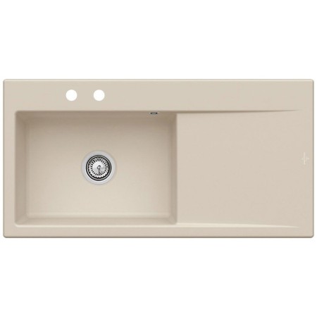 Villeroy & Boch Subway Style 60 Einbauspüle, Ablaufgarnitur mit Handbetätigung, Becken links