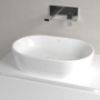 Villeroy & Boch Architectura Aufsatzwaschbecken oval 60 x 40 x 15,5 cm, mit Überlauf, ungeschliffen - technische Ansicht