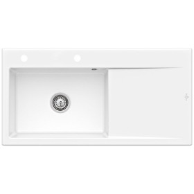 Villeroy & Boch Subway Style 60 FLAT flächenbündige Spüle, Ablaufgarnitur mit Handbetätigung, Becken links
