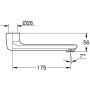 GROHE Gussauslauf, Länge 17,5 cm - Detailansicht