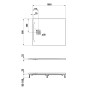 Piatto doccia LAUFEN PRO in Marbond 100 x 80 x 3,3 cm