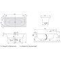 Baignoire ovale Villeroy & Boch Loop & Friends Duo 180 x 80 cm, Hydropool Entry, Position 2