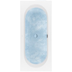Vasca ovale duo Villeroy & Boch Loop & Friends 180 x 80 cm, Hydropool Entry, Posizione 1, con scarico Trio