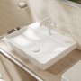 Lavabo da appoggio hansgrohe Xelu Q 60 x 48 cm satinato, con 1 foro per rubinetto