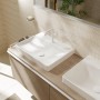 Lavabo da appoggio hansgrohe Xelu Q 60 x 48 cm satinato, con 1 foro per rubinetto - vista tecnica